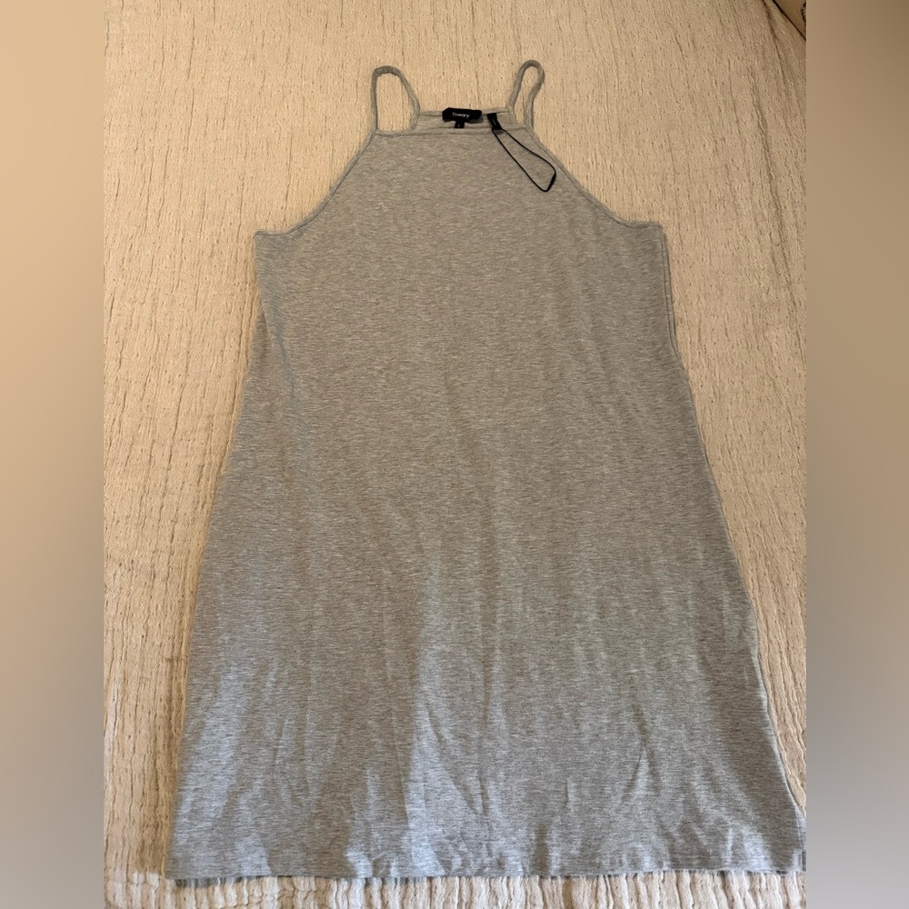 Theory Gray Sleeveless Tank Dress